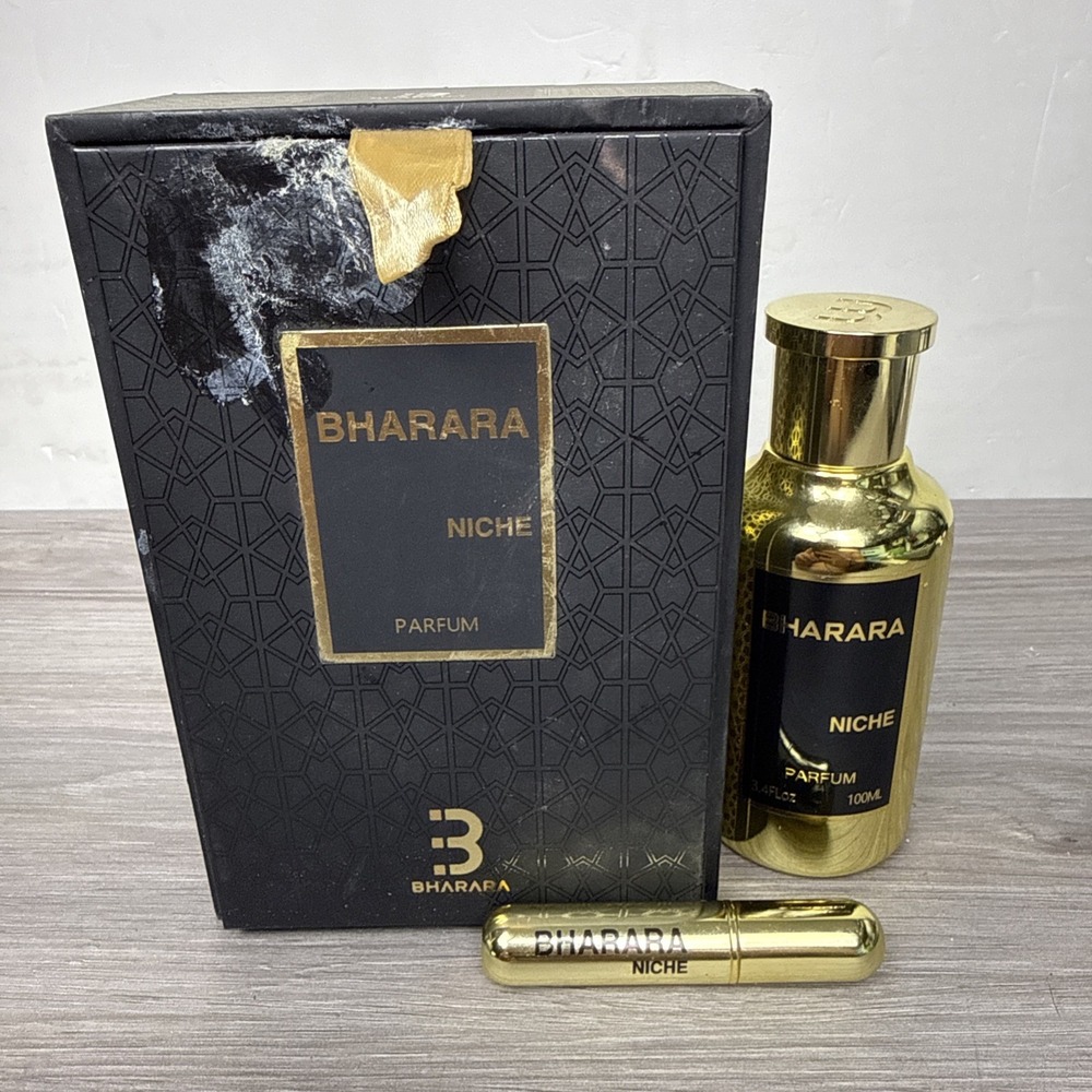 BHARARA NICHE BY BHARARA PARFUM 3.4 + MINI PERFUME REFILLABLE  OZ